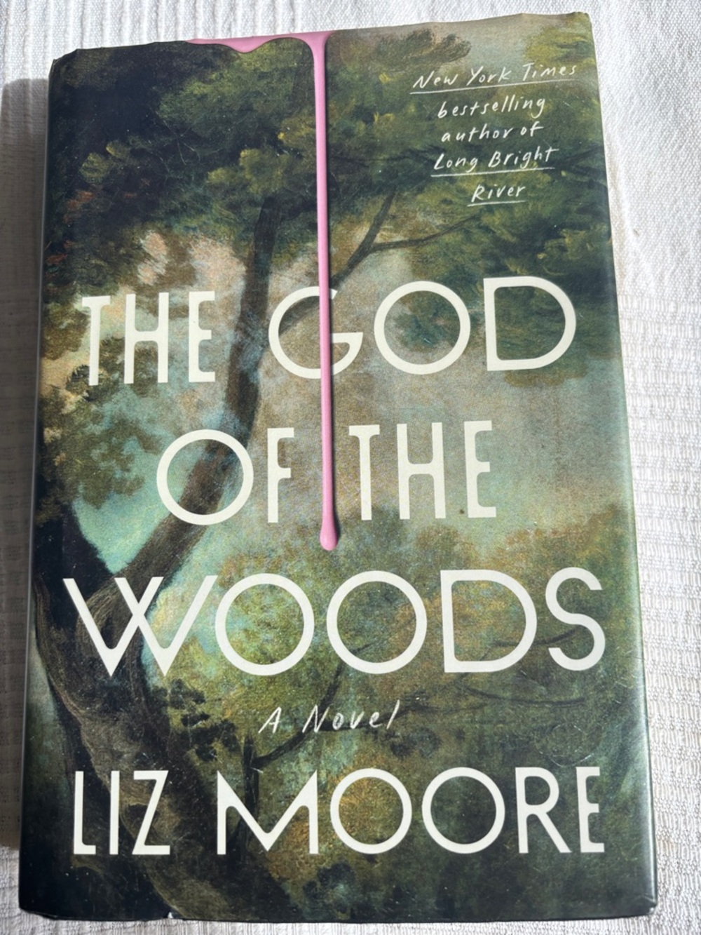 Original Penguin Black Hardcover with Pink Drip Accent